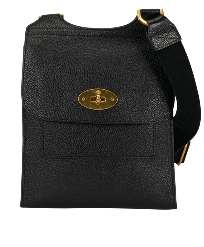 Small Antony, &pound;395, Handbags, Black, Leather, Front view